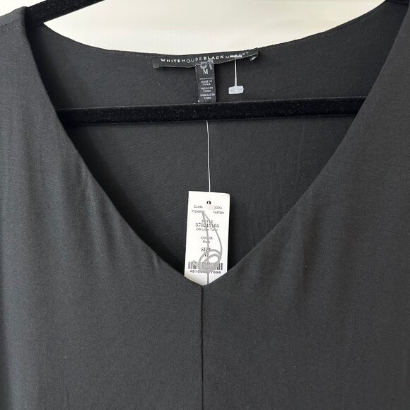 NWT White House Black Market Black Double Layer Tunic, Size M - Picture 4 of 11